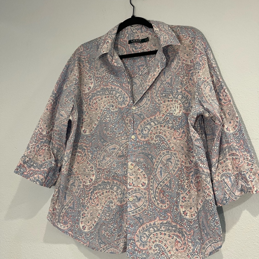 Lauren Ralph Lauren Pajama‎ Tunic Paisley Blue